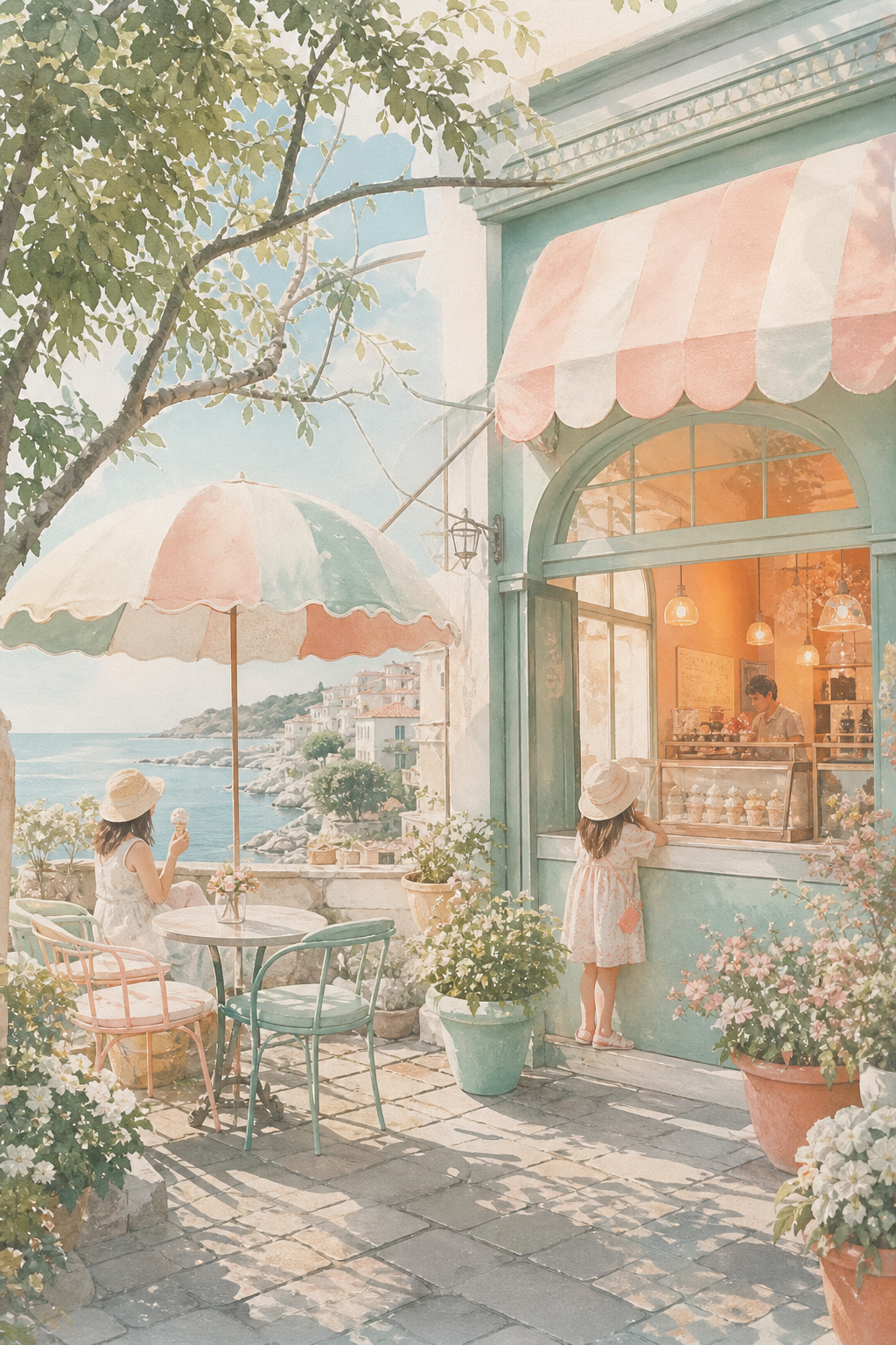 拼贴街景 · 海边小镇冰淇淋店